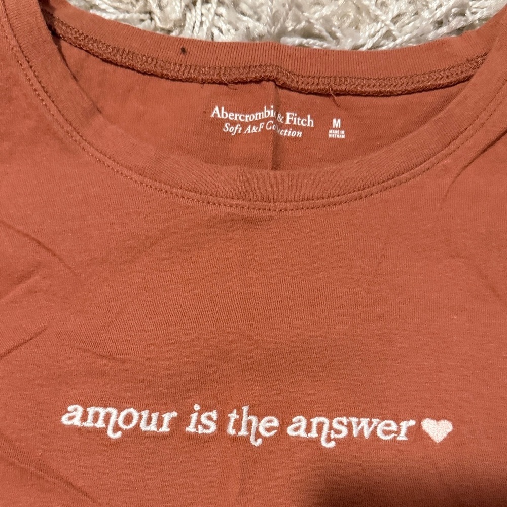 Abercrombie & Fitch Orange Graphic Tee - Picture 2 of 4